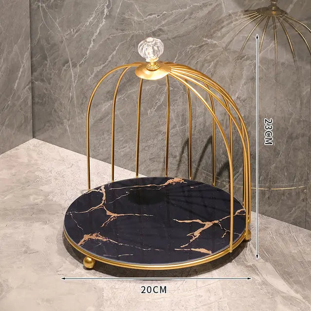 Bird cage makeup organizer